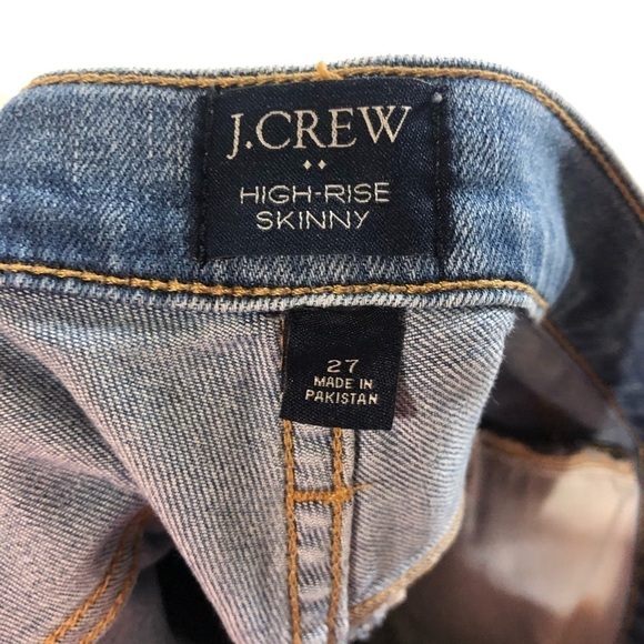 J. Crew Medium Wash High Rise Skinny Jeans 27 - Picture 7 of 7